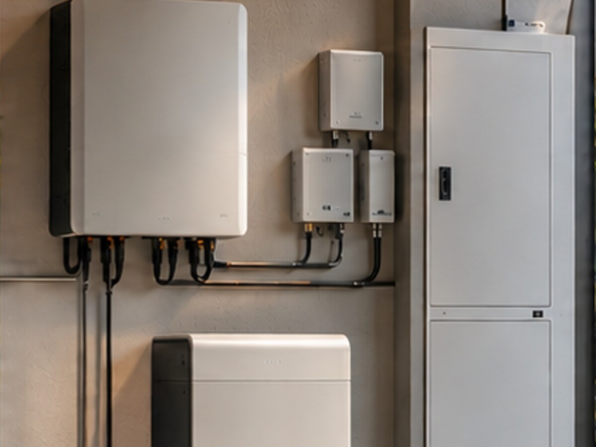 Modern household solar inverter and battery system